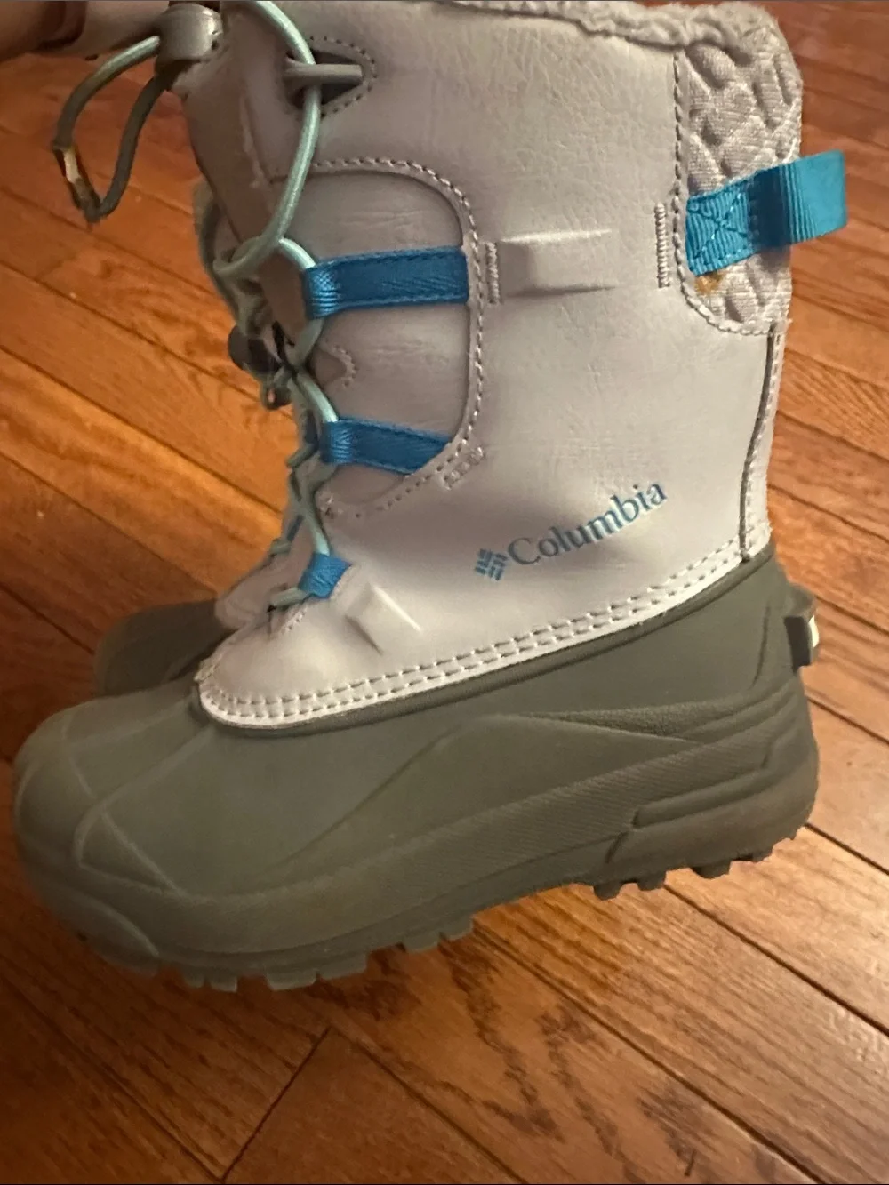 Columbia Kids Gray and Teal Winter Snow Boots